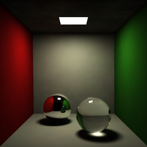 Scene with Caustics and specular hilights